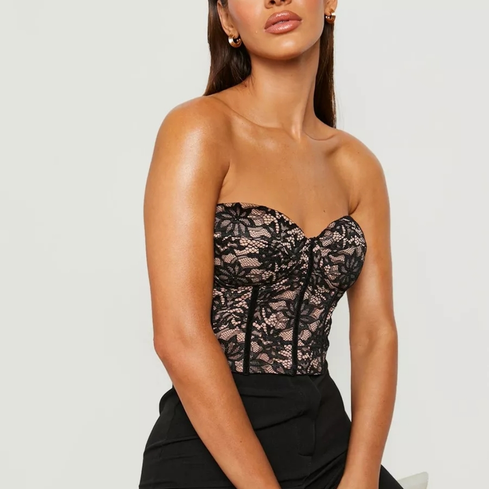 Strapless Lace Corset Top